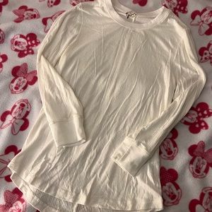 Free People Intimate ribbed long sleeve shirt